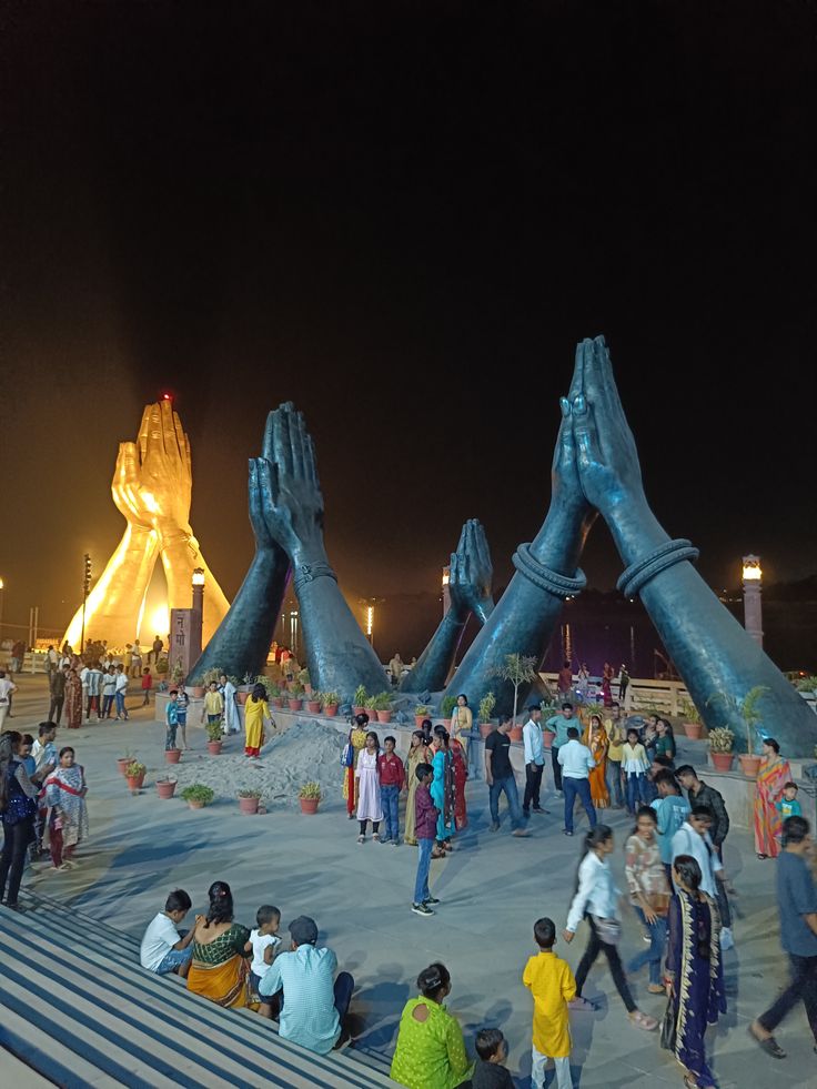 Namo Ghat Night Ceremony with Turquoise Frame